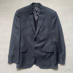 Lauren Ralph Lauren Blazer Mens 38s Navy Blue Stretch Wool Coat Sports Jacket